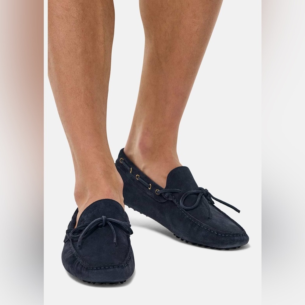 Boggy Milano Men's Navy Blue Suede Wind Slip-On Loafers Size 10 US
